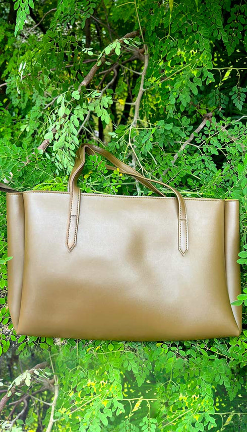 Liora Olive Green Tote Bag